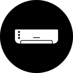 Ac voltage source glyph icon for personal Vector Image