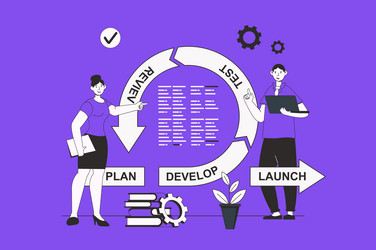 Agile Software Development Concept vector image