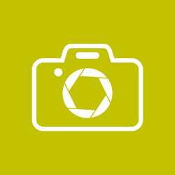 camera shape with shutter symbol colored vector image