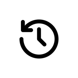 Countdown time clock line web or mobile interface vector