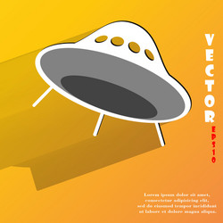 flat modern web button with long shadow and space vector image