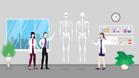 Human Skeleton Bone Infographic Template Concept Vector Image