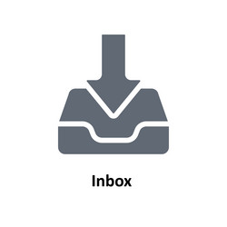 Inbox solid icons simple stock illus vector