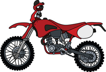 red motocross bike vector