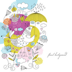 Floral Celebration Background Vector Image