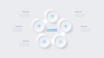 metaball with five circles in the shape vector image