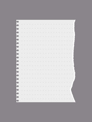 ripped notebook piece of paper with dots vector