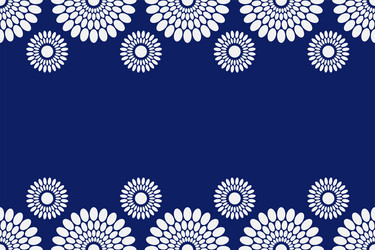 seamless horizontal border pattern with circles vector image