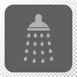 Shower rounded square button vector