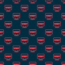 red line pointer to wild west icon isolated vector image