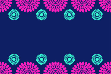 seamless horizontal border pattern with circles vector image