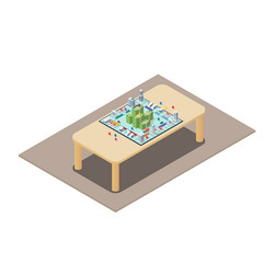 board game on the table isometric view vector image