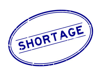 Grunge red shortage word rubber seal stamp Vector Image
