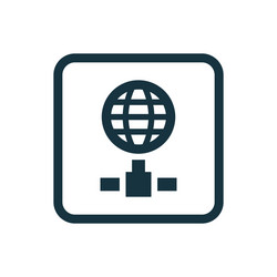 internet icon rounded squares button vector image