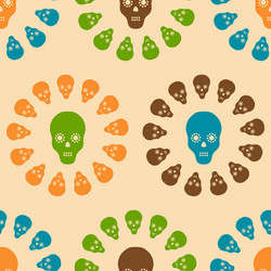 Skull Seamless Pattern Vector Image