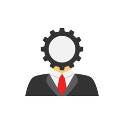 user setting flat icon vector image
