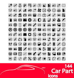 Automotive Component Icons vector image