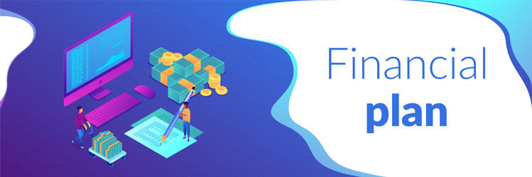 Cash flow statement concept landing page Vector Image