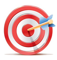 Red Dart Target with Arrow vector image