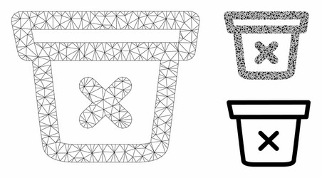 remove data mesh carcass model and triangle vector image
