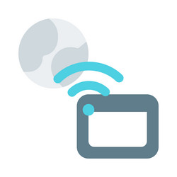 sharing data on website at globally for users vector image