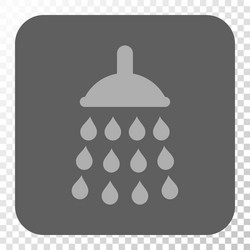 shower rounded square button vector image