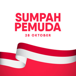 sumpah pemuda celebration template design vector