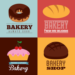 Coffeeshop and bakery icon set Royalty Free Vector Image