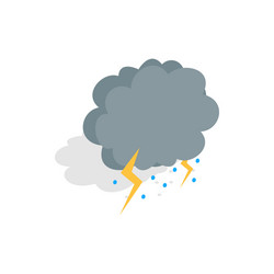 cloud lightning and hail icon isometric 3d style vector image