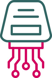 data encryption line icon design vector image