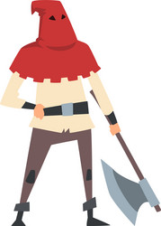 Medieval Executioner with Axe vector image