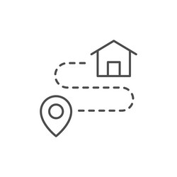 Route Scheme Icon - Navigation Path vector image