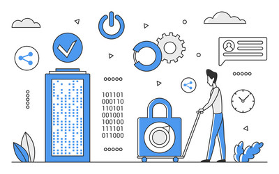 Server Performance Monitoring vector image