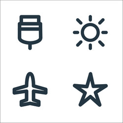 User interface line icons linear set quality vector