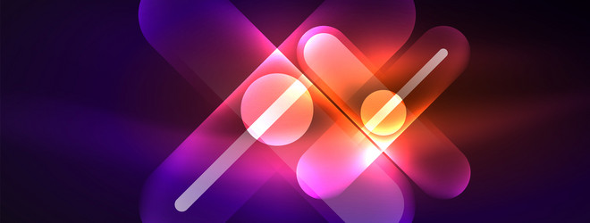 abstract design pulsates with neon glowing light vector image
