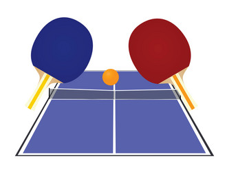 Blue table tennis field vector