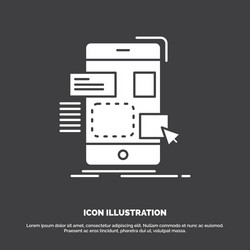 drag mobile design ui ux icon glyph symbol vector image