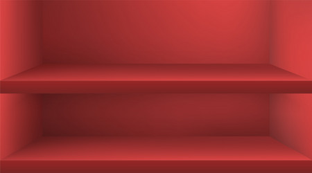 empty color shelve with shadow vector image