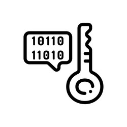 encryption icon thin linear style design isolated vector image