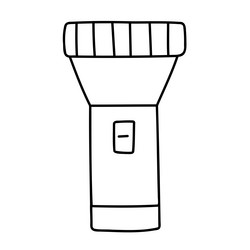 flashlight hand drawn doodle icon vector