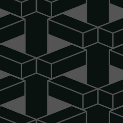 Geometry black blocks seamless pattern shapes vector