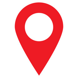 red map pointer icon location vector image