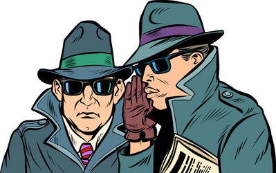 Secret Agents Whispering vector image