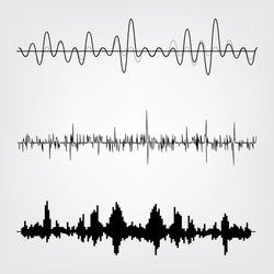 Set of sound wave Royalty Free Vector Image - VectorStock