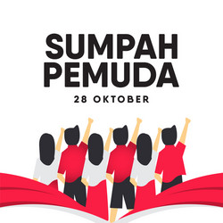 sumpah pemuda celebration template design vector