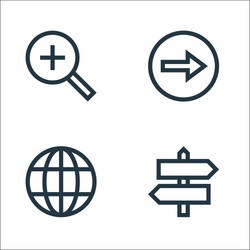 web essentials line icons linear set quality vector image