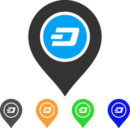 Dash map pointer icon vector