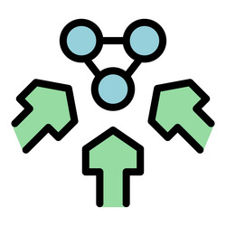 decentralized network showing data sharing vector image