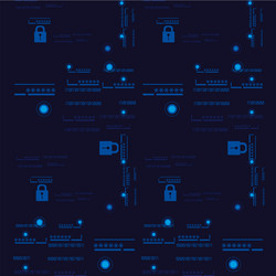 padlock and password pattern background vector image