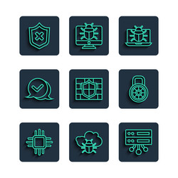 Set line processor with microcircuits cpu system vector